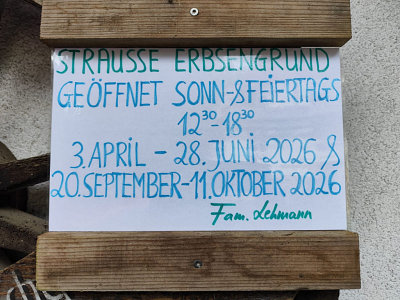Öffnungszeiten Schild 2026